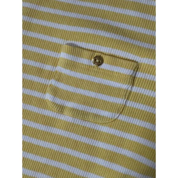 Vintage Ralph Lauren Green Label Boat Neck Blouse Women Medium Yellow Nautical - Picture 3 of 8